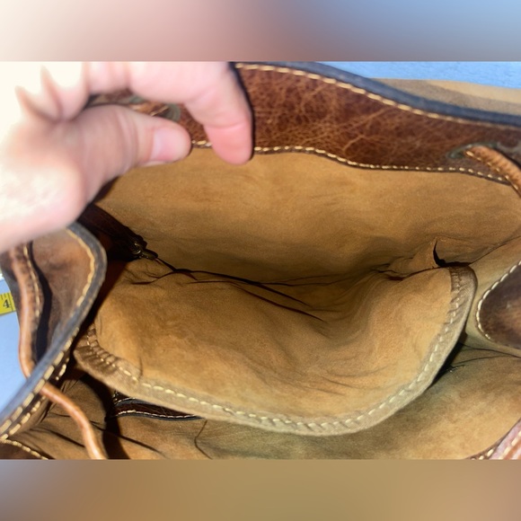 EUC Patricia Nash Jovanna Distressed Cognac Italian Leather Tassel Backpack - Picture 10 of 14